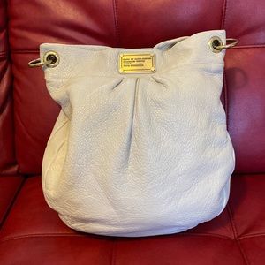 Marc Jacobs cream leather too hot to handle shoulder bag satchel purse